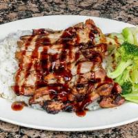 Chicken Teriyaki · Try our original grilled chicken teriyaki drizzled with flavorful teriyaki sauce. Served on ...