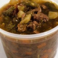 Vegetable Beef · Make With Real Bone Broth and Marrow. Mixed Fresh Vegetables. Chunks of Lean Beef.