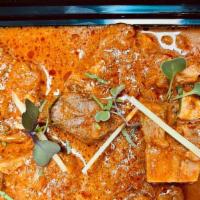 Goat Rogan Josh · A popular preparation of goat curry (Bone-In) from North India with rich
gravy, fresh tomato...