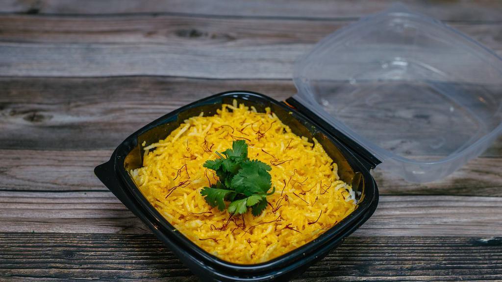 Saffron Rice  · Basmati rice flavored with saffron