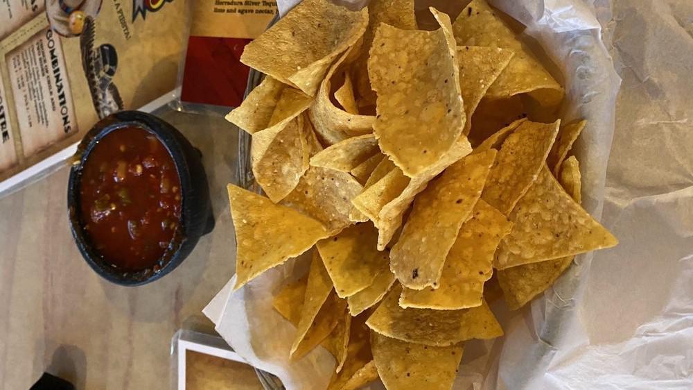 Chips And Traditional Salsa · A half pint of our delicious house-made  salsa with chips.