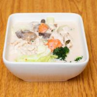 Tom Kha / Coconut Milk Soup · Gluten free. Lemongrass hot and sour soup with coconut milk mixed with mushroom, green onion...