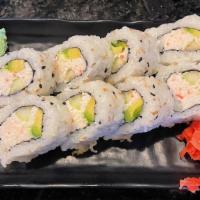 California Roll · crab meat, cucumber, and avocado.