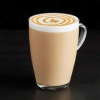 Caramel Macchiato · A layered Latte where the Espresso is poured over steamed milk and Caramel is drizzled on top.