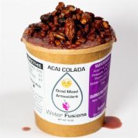 Acai Granola Bowl · A superfruit fusion smoothy with a garnish of raw granola. 
Built With: Acai, Banana, Pineap...