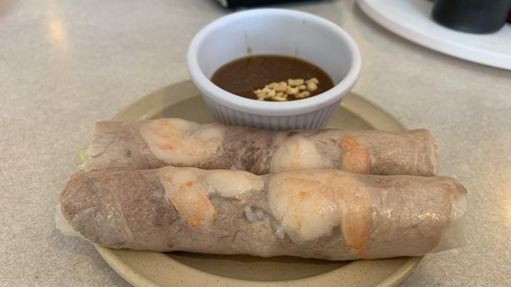 Gỏi Cuốn (2 Cuốn / 2 Rolls) · Fresh Spring Rolls (Pork, Shrimp, Lettuce, and Rice Vermicelli Wrapped in rice paper).