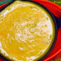 Chile Con Queso · Spicy, house specialties, gluten-free. Poblano peppers, onions, jalapeños in creamy queso se...