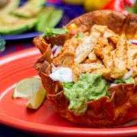 Taco Salad · House specialties. Grilled steak, grilled chicken, shredded beef or ground beef, bell pepper...