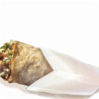 Antojo Burrito  · Meat choice, rice, beans, onions, cilantro and salsa. Charge extra for guacamole & sour cream