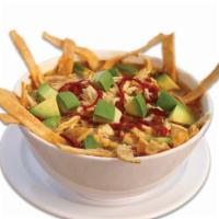 Sopa De Tortilla · Our own recipe includes shredded chicken, tortilla chips and spices in a delicious chicken b...