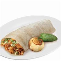Single Burrito  · Thirteen inches flour tortilla filled with rice and beans, your choice of meat, onions, cila...