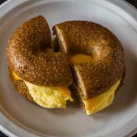 Bagel Sandwich · With egg, cheese.  Add your choice of meat for extra.