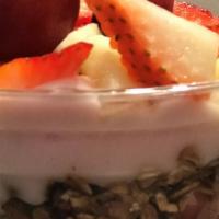 Fresh Fruit Parfait · Fresh fruit, yogurt and housemade granola.