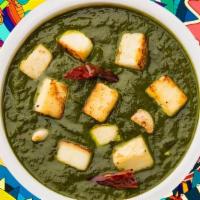 Cottage Cheese & Spinach Curry  · House-made cottage cheese cooked to perfection in thick ginger, garlic, and cream-spinach gr...