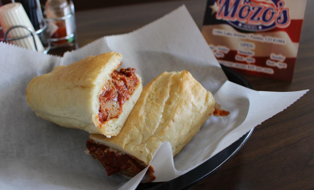The Rocky · Italian meatball covered in marinara sauce, Mozzarella cheese and grated Parmesan.