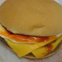 Plain Cheeseburger · Single 1/8 pound grilled patty with melted cheese