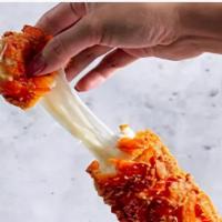 Flaming Hot Cheetos Mozzarella · You will enjoy our secret batter mix-crispy chewy covered in Cheetos! Enjoy the cheese pull ...