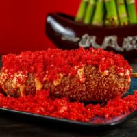 Flaming Hot Cheetos Hot Dog · Different from the usual hot dog!
You will enjoy our secret batter mix-crispy chewy covered ...