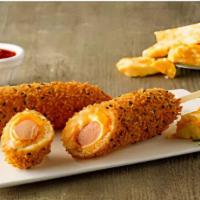 Cheddar Cheese · Want to try a different combination? Enjoy our sausage wrapped with Cheddar cheese and dippe...