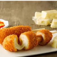 Mozzarella & Sausage · Two in one hot dog! Enjoy bites of mozzarella cheese and sausage dipped in crispy batter!