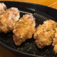 Chicken Wings · Homemade crispy marinated chicken wings (5 pcs)