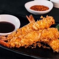 3 Piece Shrimp Katsu · Panko breaded fried prawns.