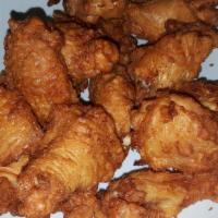 Fried Chicken Wings · Deep Fried Chicken Wings, Cabbages