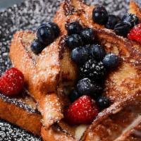 Stuffed French Toast · Our incredible French toasted Hawaiian sweet bread, stuffed with vanilla mascarpone, and top...