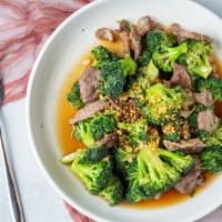 Broccoli Oyster Sauce · Choice of meat stir-fried with broccoli in oyster sauce.