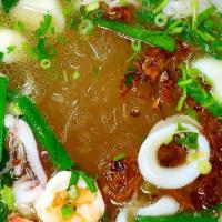 Seafood Transparent Noodle Soup · 