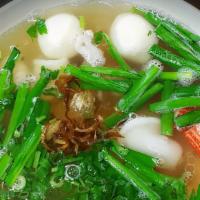 Seafood Noodle Soup · Egg or rice.