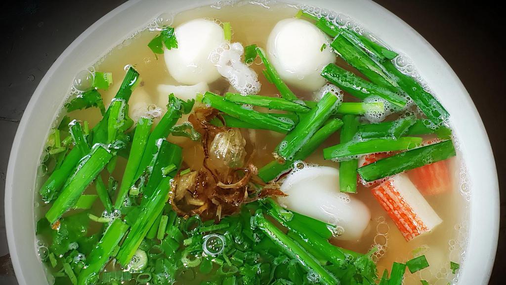 Seafood Noodle Soup · Egg or rice.