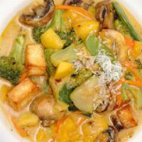 Mango Mazza With Chicken · Chunks of mango stir-fried with pieces of chicken breast, paneer, carrots, broccoli, mushroo...