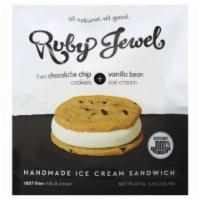 Ruby Jewel, Handmade Ice Cream Sandwiches, Chocolate Cookie With Salted Caramel · 