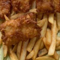 Halibut 'N Chips · Fresh halibut dipped in fresh homemade batter and fried to perfection.