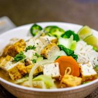 Tofu & Vegetables · Choices of vegetable broth or beef broth and  fried tofu  or fresh tofu.