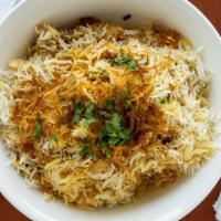 Dumm Biryani · Our most popular dish! Pakistani-style Basmati rice slow-cooked in saffron and simmered with...