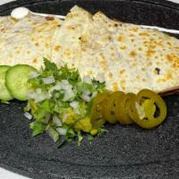 Quesadilla With Flour Tortilla · Choice of meat with cilantro & onions