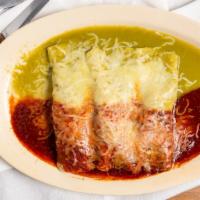 Original Enchiladas (3) Plate · Flour or corn tortillas, chicken or cheese, topped with cheese, and red or green sauce. Side...