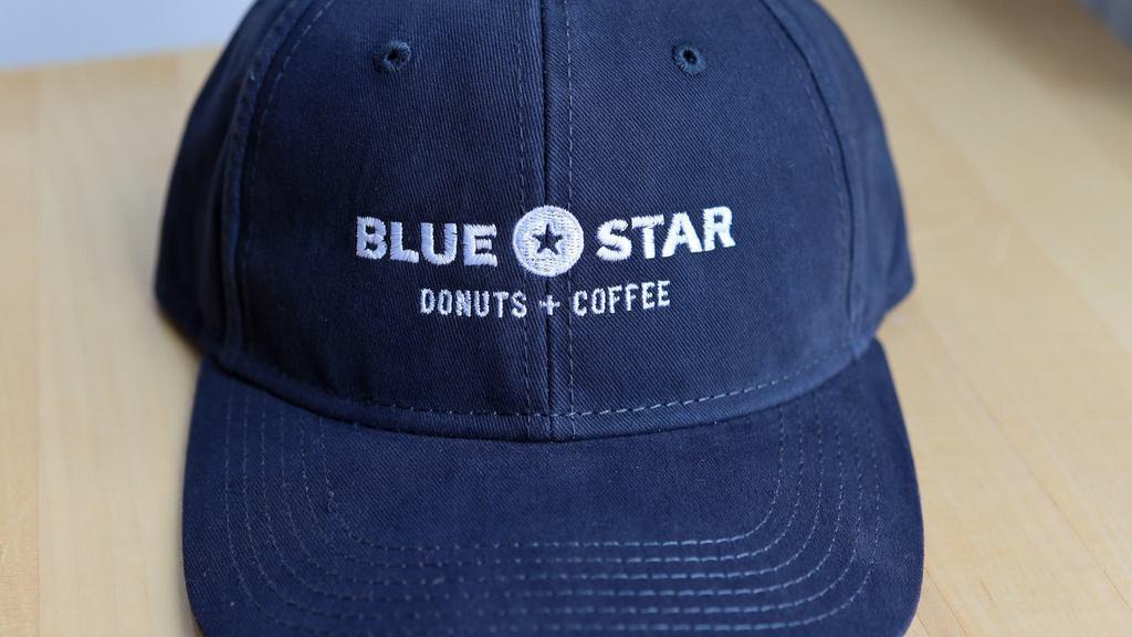 Navy Hat · The ultimate “Donut Dad Hat” in brushed cotton twill with a self-fabric closure and embroidered logo.