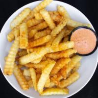 Crinkle Fries  · Served with spicy fry sauce
