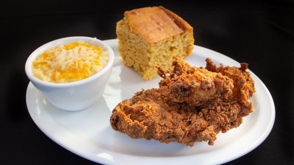 Fried Chicken · Served with your choice of 2 sides.
