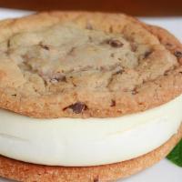 Oatmeal Ice Cream Sandwich (D) · All natural handmade ice cream sandwich.  Butterscotch ice cream sandwiched between two oatm...
