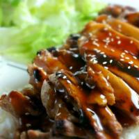 Chicken Teriyaki · Grilled chicken with traditional Japanese thick sweet sauce, teriyaki.