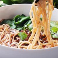 Braised Beef Noodle Soup · beef, ramen noodle, spring mix vegetable, beef broth, green onion, cilantro
