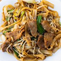 Chow Fun · Flat rice noodles stir-fried with scallions, onions and bean sprouts.