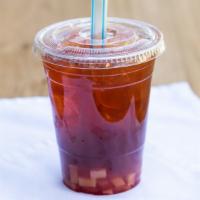 Bootea Jelly Shaker · Flavor tea with fruit jelly topped with ice.