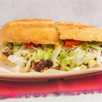 Tortas · Choose your meat: filled in with beans, sour cream, lettuce, avocado.