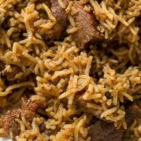 Mutton Biryani · Jeersamba rice flavored and cooked with fresh goat meat [farm raised] in a delicate blend of...