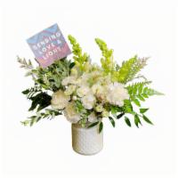 Love & Light · Send some love and light with this calming arrangement. We'll include all-white blooms with ...